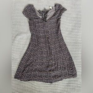 American Eagle Outfitters Navy-Purple Floral Mini Dress